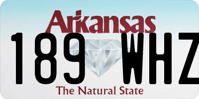 AR license plate 189WHZ