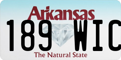 AR license plate 189WIC