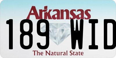 AR license plate 189WID