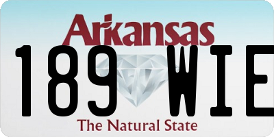 AR license plate 189WIE