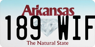 AR license plate 189WIF