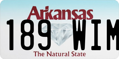 AR license plate 189WIM