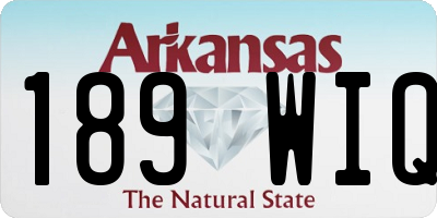 AR license plate 189WIQ