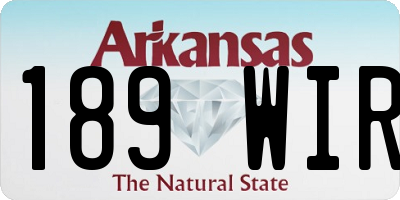 AR license plate 189WIR
