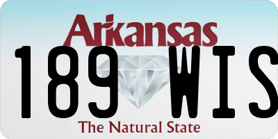AR license plate 189WIS