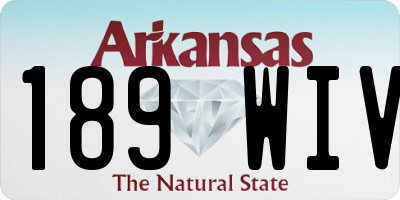 AR license plate 189WIV