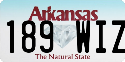 AR license plate 189WIZ