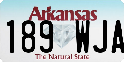 AR license plate 189WJA