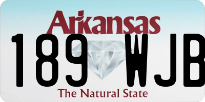 AR license plate 189WJB