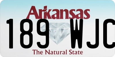 AR license plate 189WJC