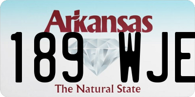 AR license plate 189WJE