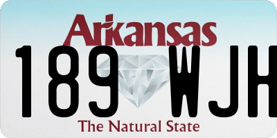 AR license plate 189WJH