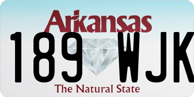 AR license plate 189WJK