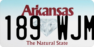 AR license plate 189WJM