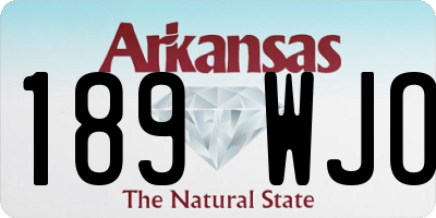 AR license plate 189WJO