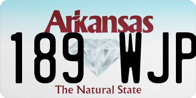 AR license plate 189WJP