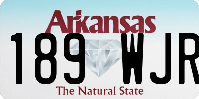 AR license plate 189WJR