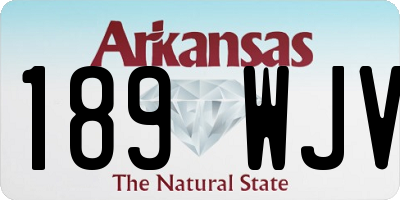 AR license plate 189WJV