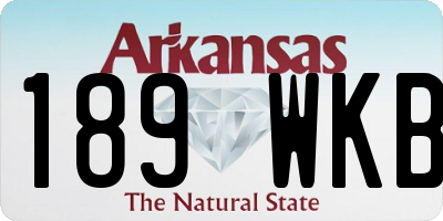 AR license plate 189WKB