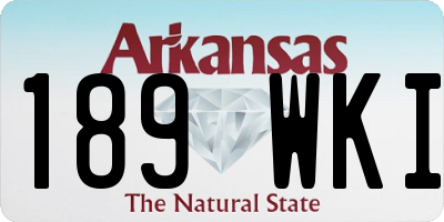 AR license plate 189WKI