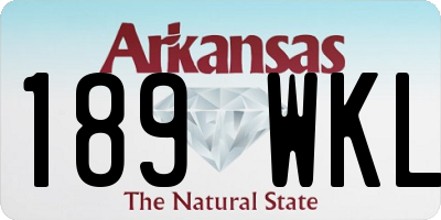 AR license plate 189WKL