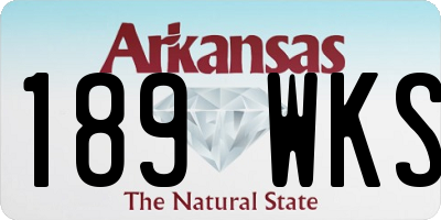 AR license plate 189WKS