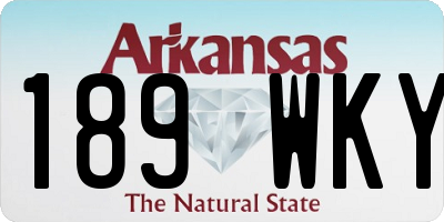 AR license plate 189WKY
