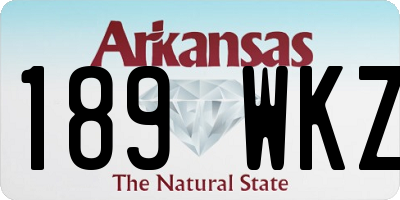 AR license plate 189WKZ
