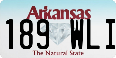AR license plate 189WLI