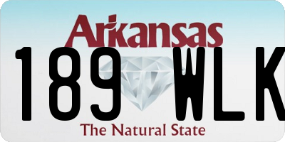 AR license plate 189WLK