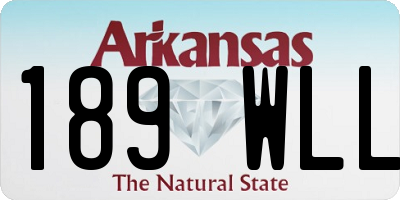 AR license plate 189WLL