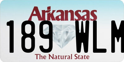 AR license plate 189WLM