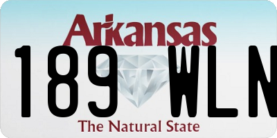AR license plate 189WLN