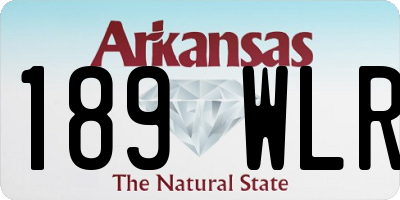 AR license plate 189WLR