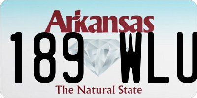 AR license plate 189WLU