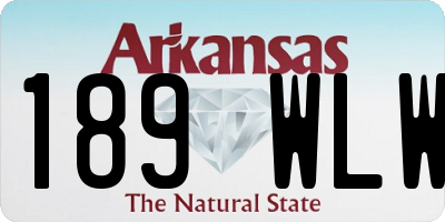 AR license plate 189WLW