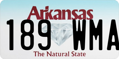 AR license plate 189WMA