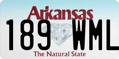 AR license plate 189WML