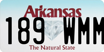 AR license plate 189WMM