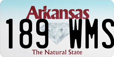 AR license plate 189WMS