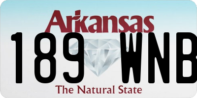 AR license plate 189WNB