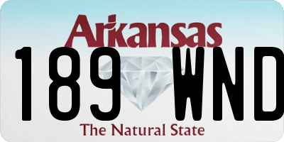 AR license plate 189WND