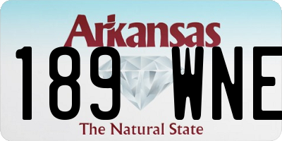 AR license plate 189WNE