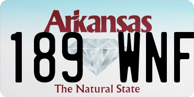 AR license plate 189WNF