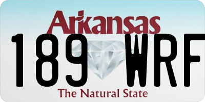 AR license plate 189WRF