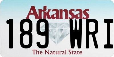 AR license plate 189WRI