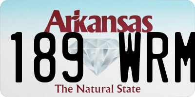 AR license plate 189WRM