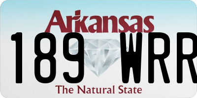 AR license plate 189WRR