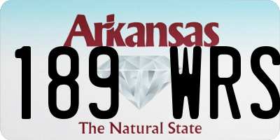 AR license plate 189WRS