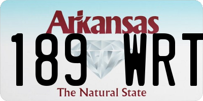 AR license plate 189WRT